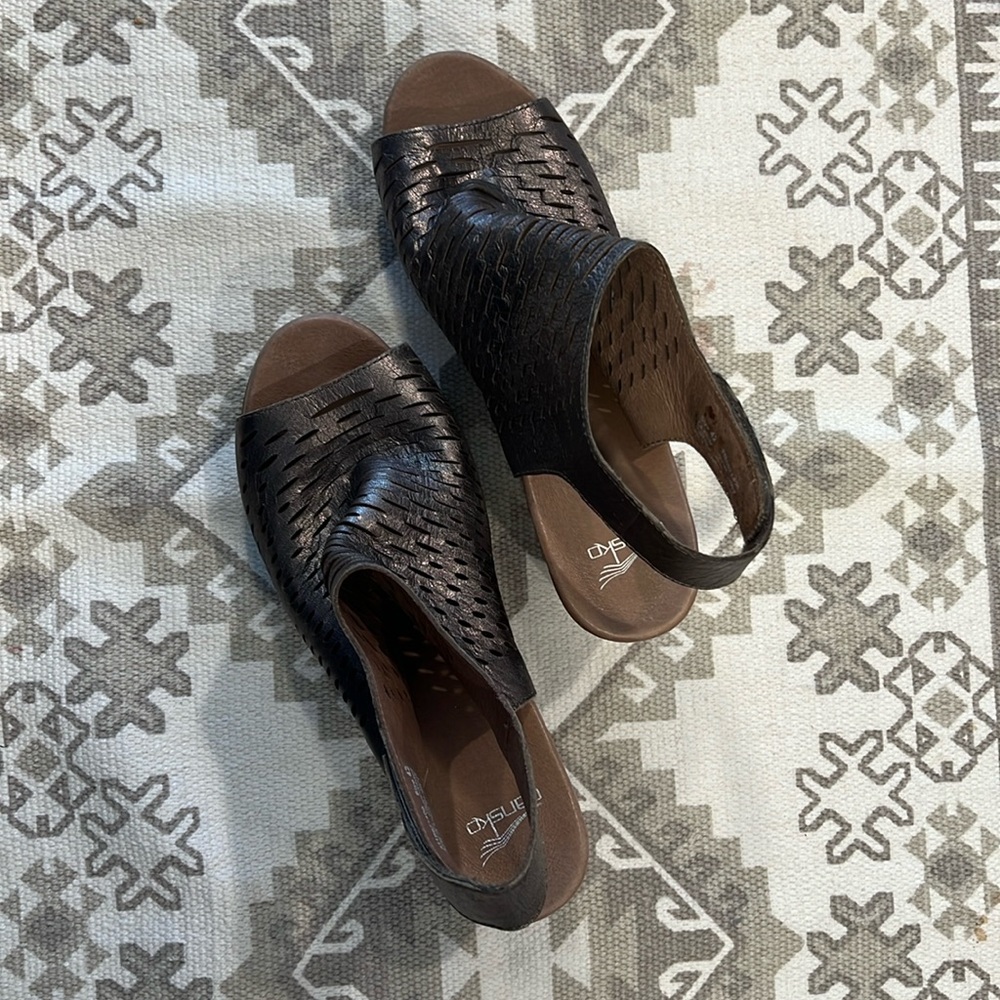 Dansko ankle wrap heel